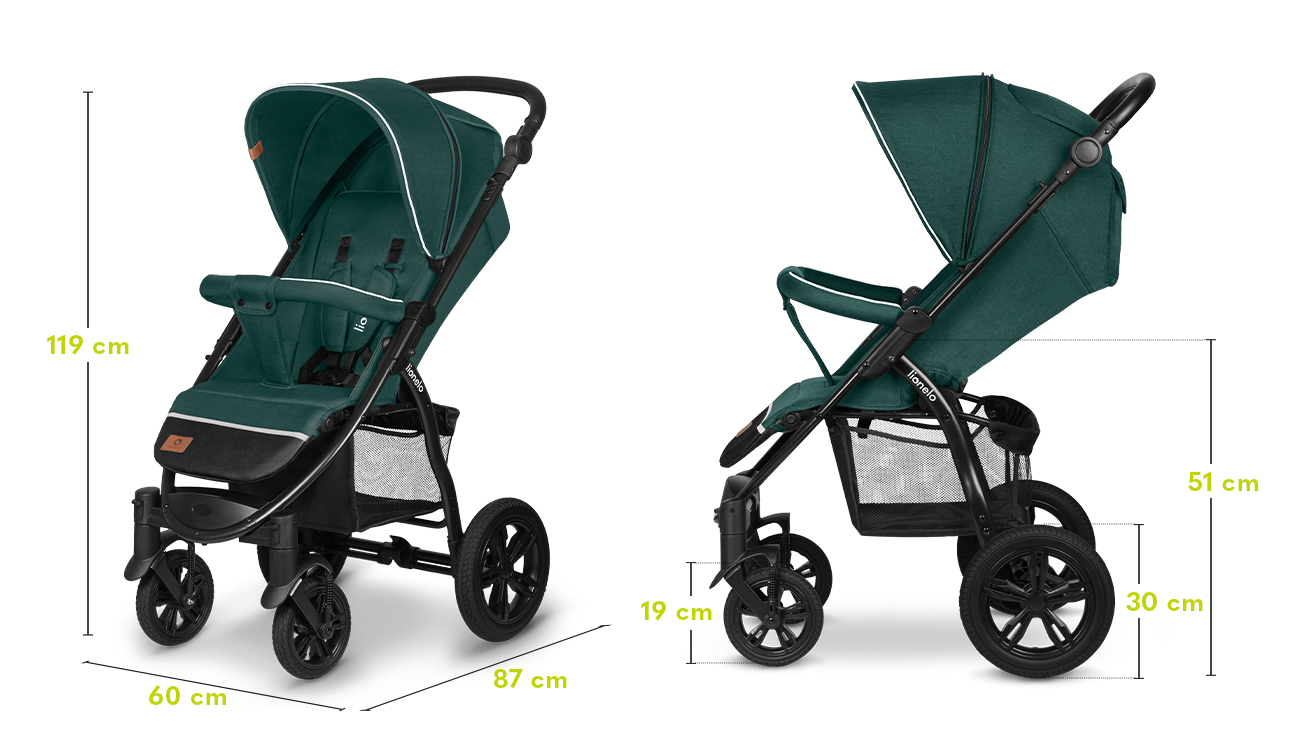 Lionelo Annet Tour Lovin’ — stroller- dimensions